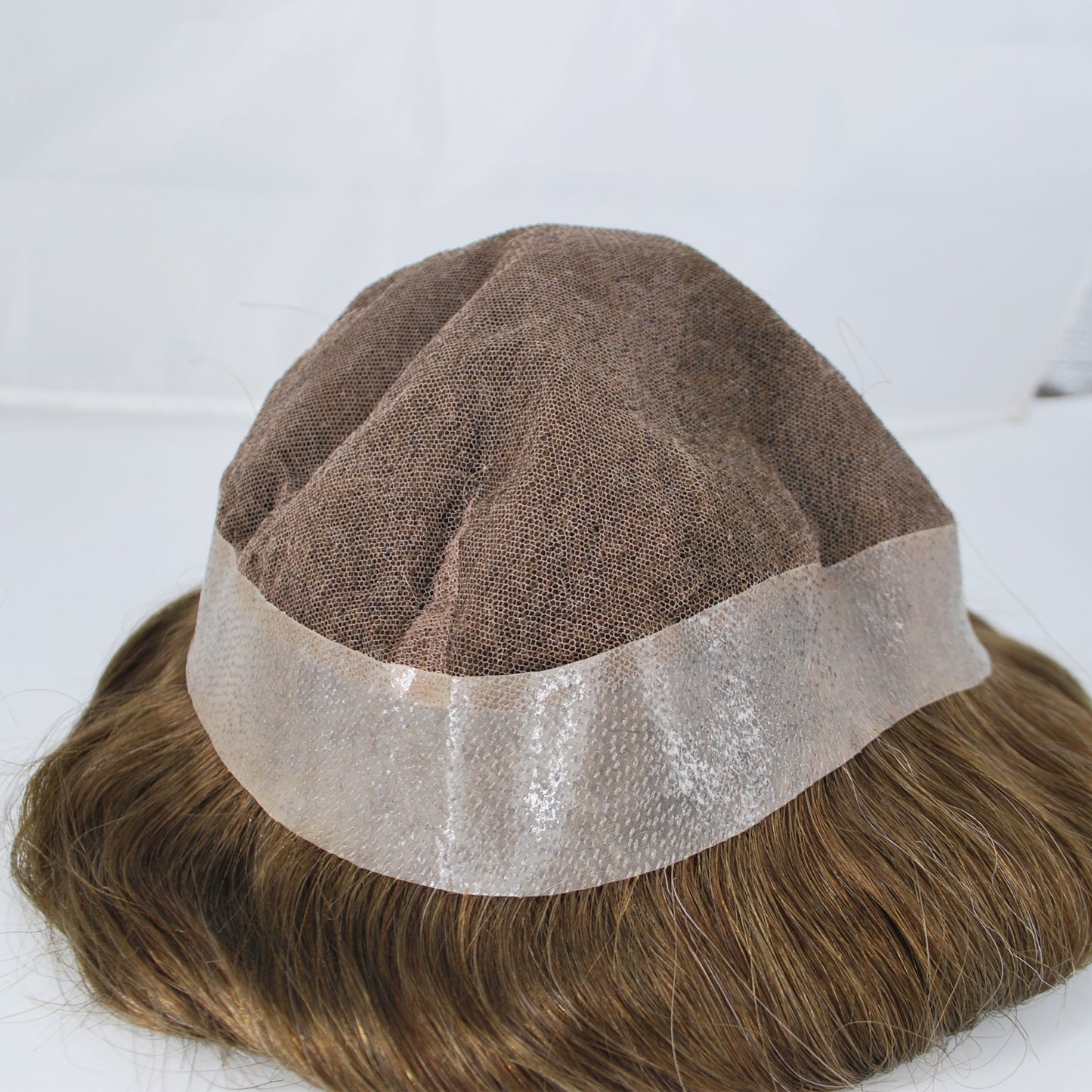 Clearance #5 Light brown hair system for women French lace with full poly to edge 11x10" hair system for women