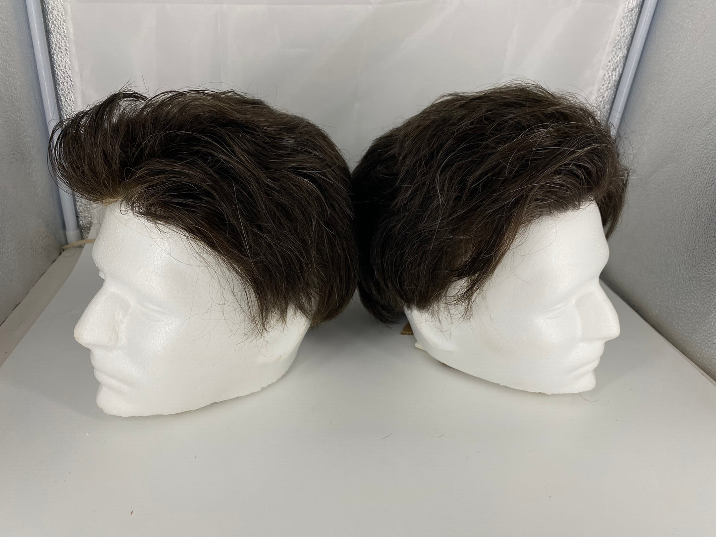 Precut men toupee cut as your request human hair toupee hair system for men