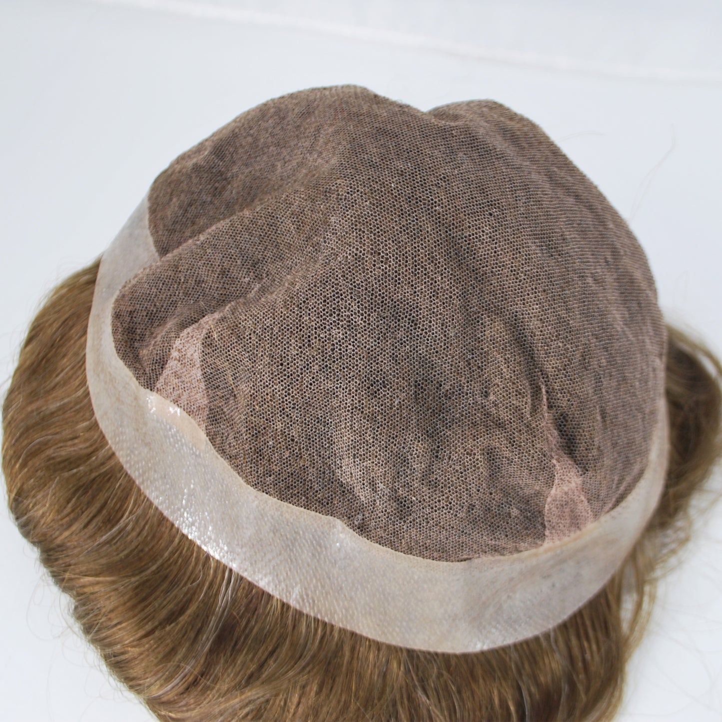 Clearance #5 Light brown hair system for women French lace with full poly to edge 11x10" hair system for women