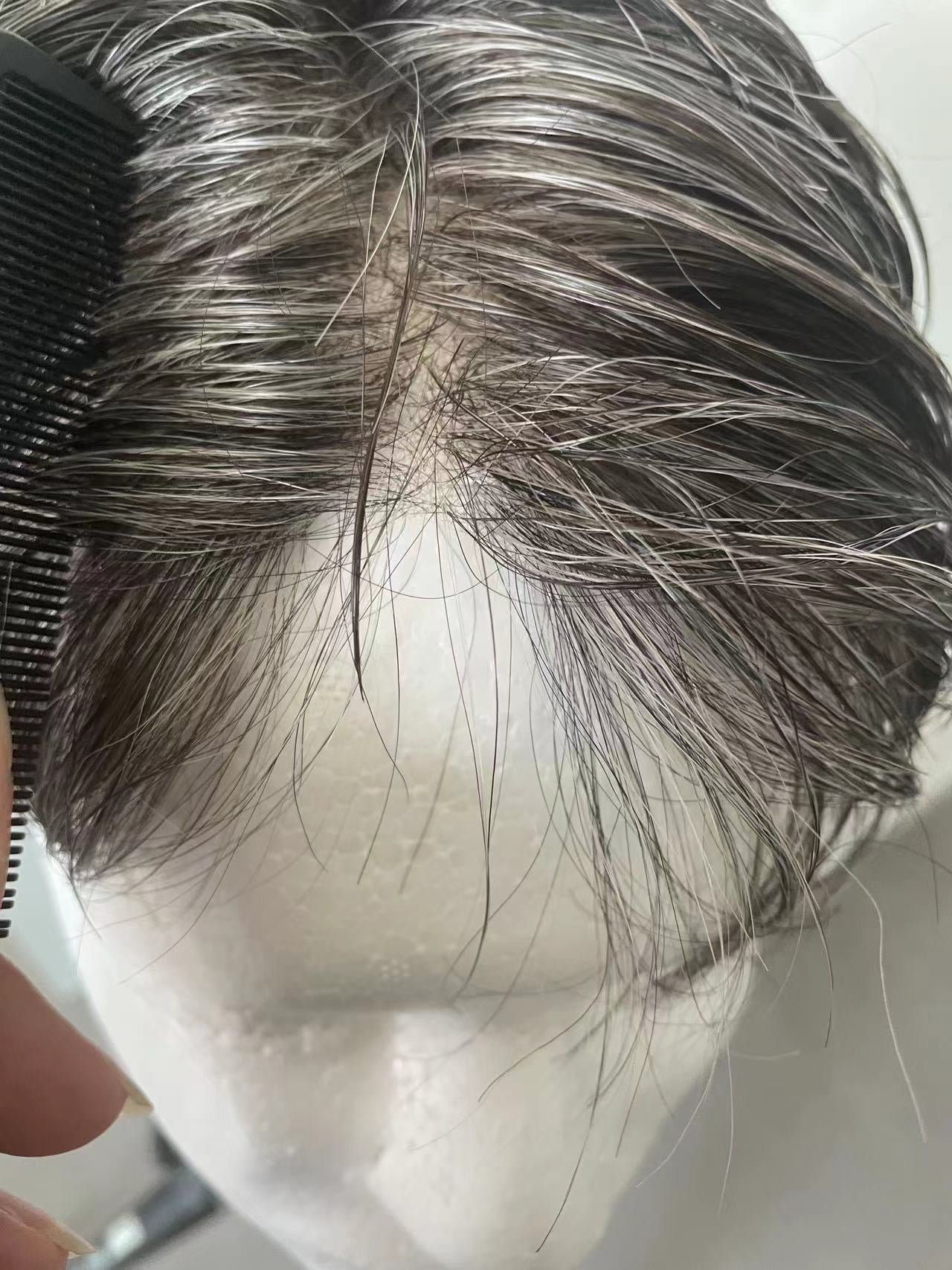 Precut men toupee cut as your request human hair toupee hair system for men