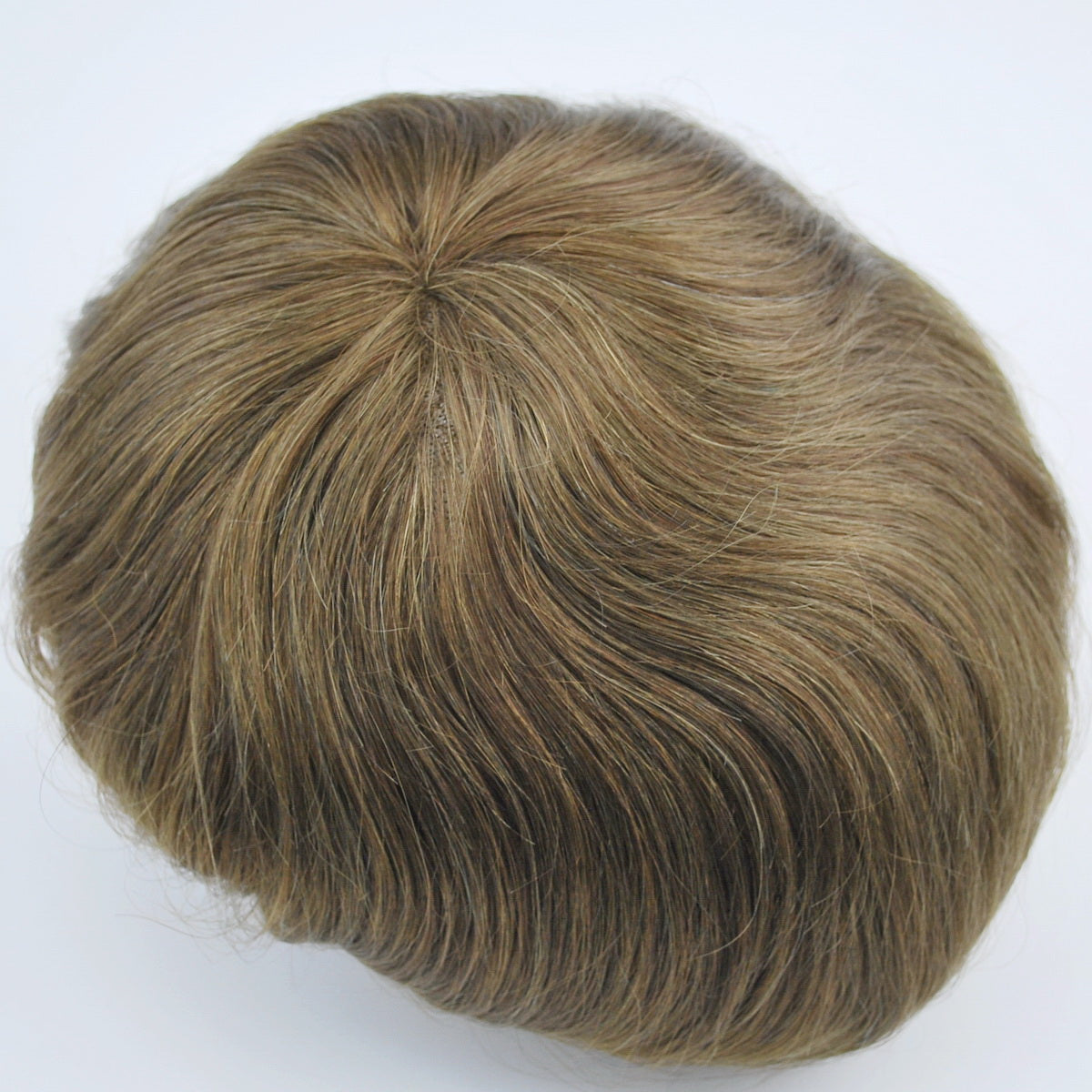 #6 Light brown lace front hair piece human hair toupee French lace with PU back and sides