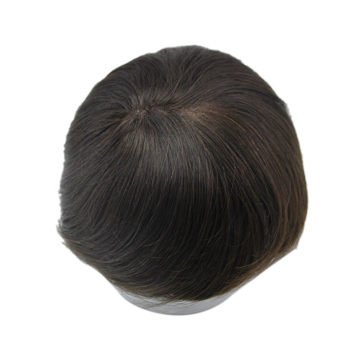dark brown hairpiece toupee for men French lace with PU back and sides hair system