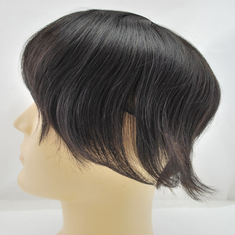 Clearance #1B Natural Black hair system for men all French lace 9x7" hair system for men