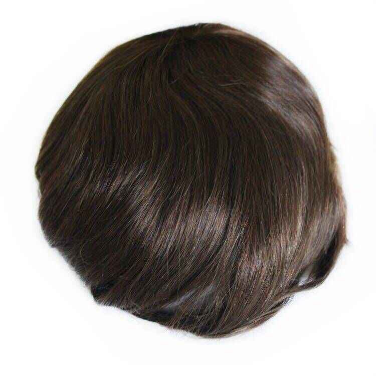 #3 Natural Human Hair Men Toupee Undetectable Front Hair Replacement System