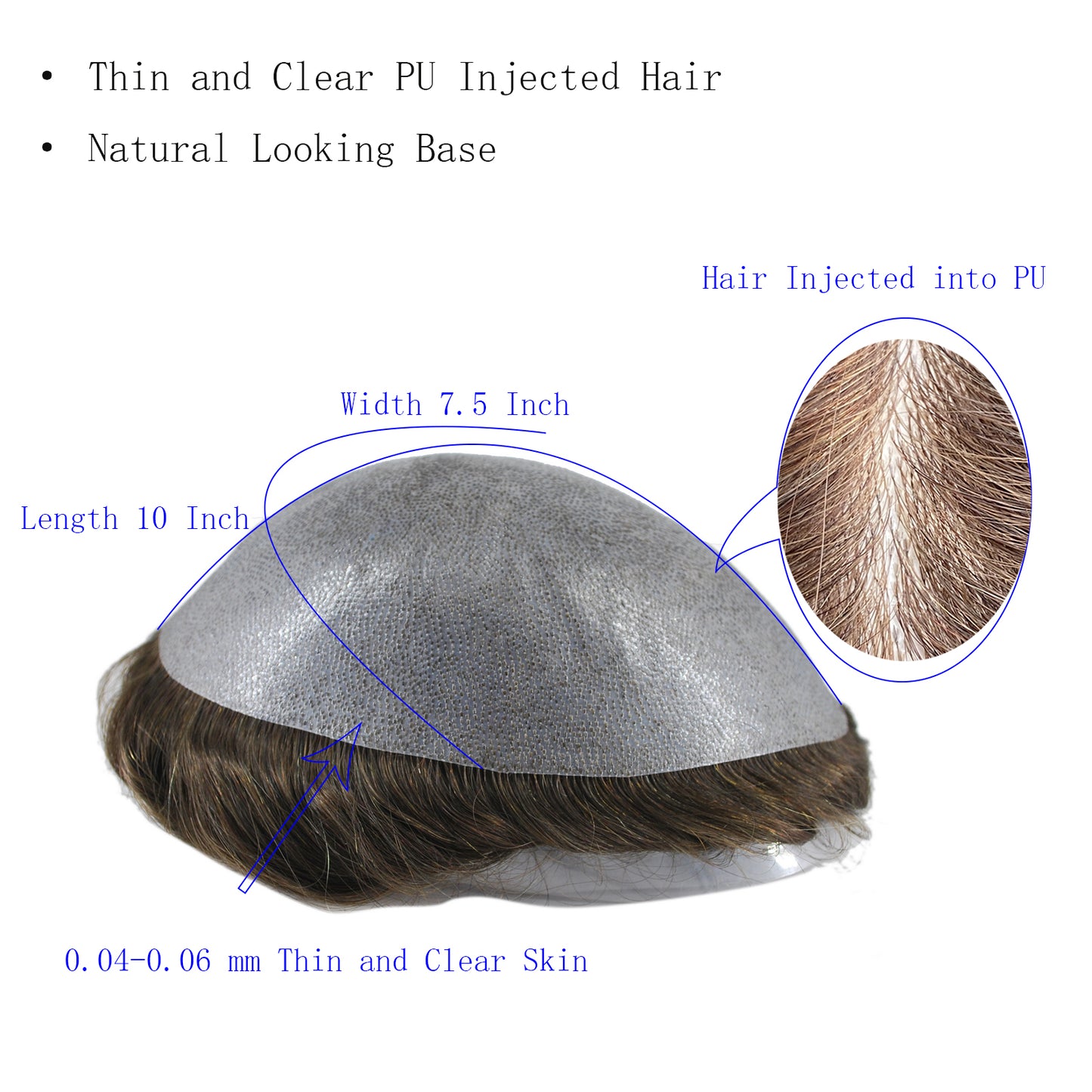 1B60 Natural Black with Grey Human Hair Toupee All Swiss Lace Men Wig Hair System Lace with PU