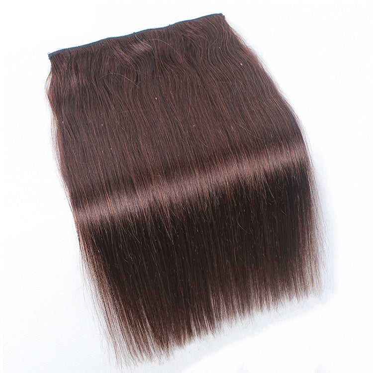 Invisiable Wire Weft Human Hair Extensions For Women Straight
