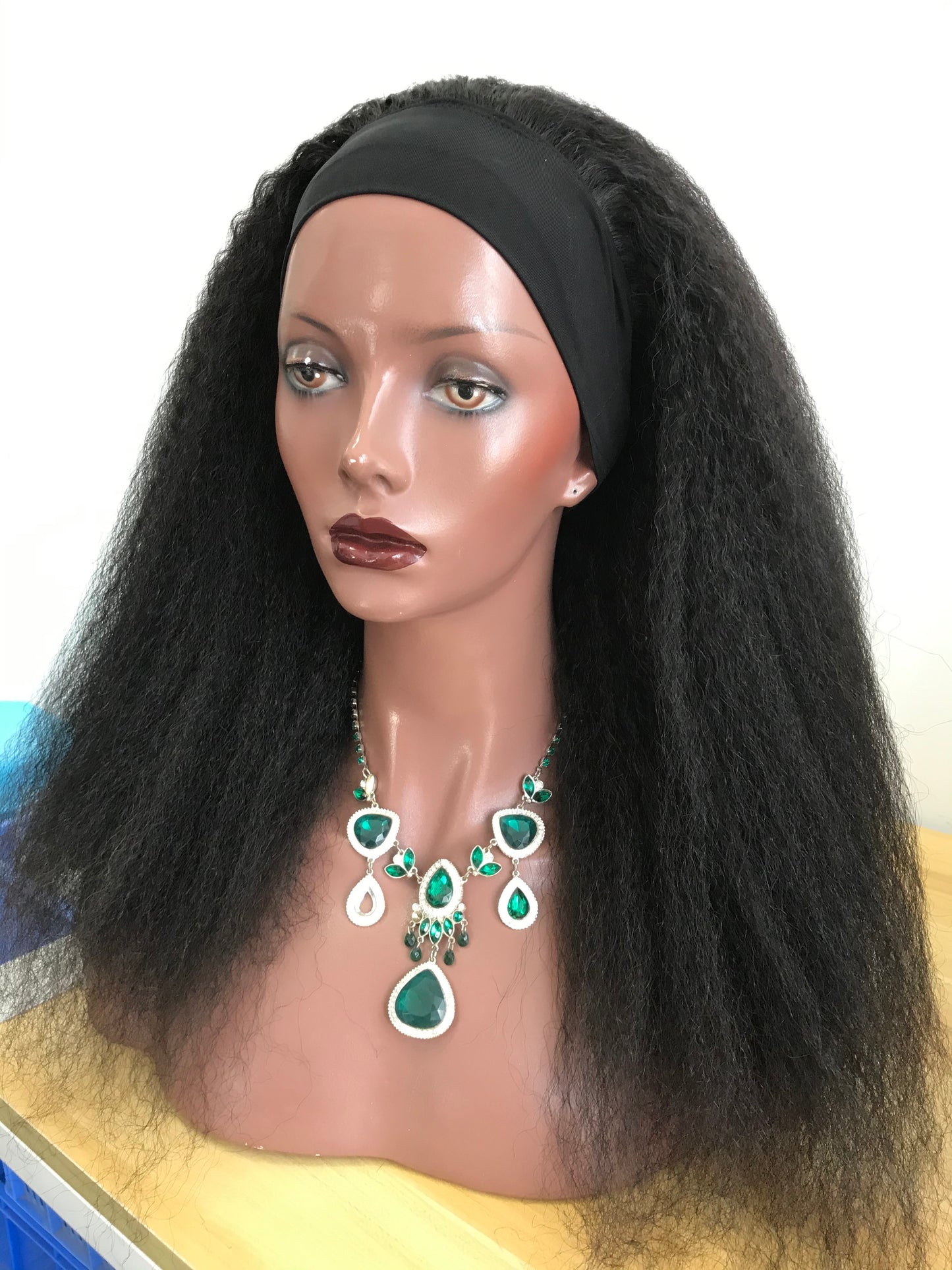 Kinky straight headband human hair wig for black women non lace 10-30 Inch glueless wigs