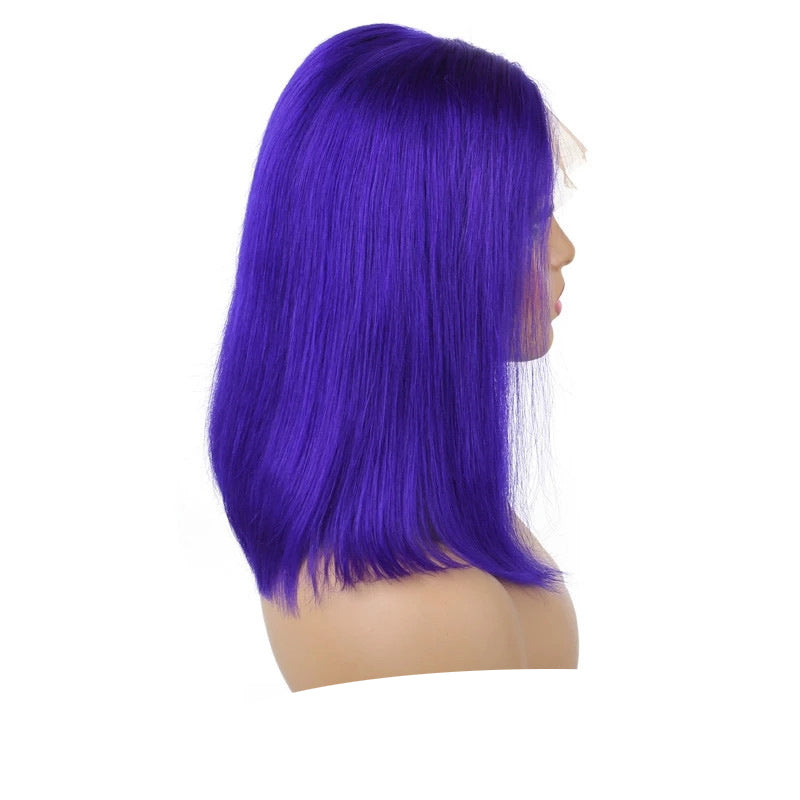 Colored Short Bob 13x4 Lace Front Wigs For Women Human Hair Straight Transparent Lace Frontal Wig Brazilian Remy Hair 150