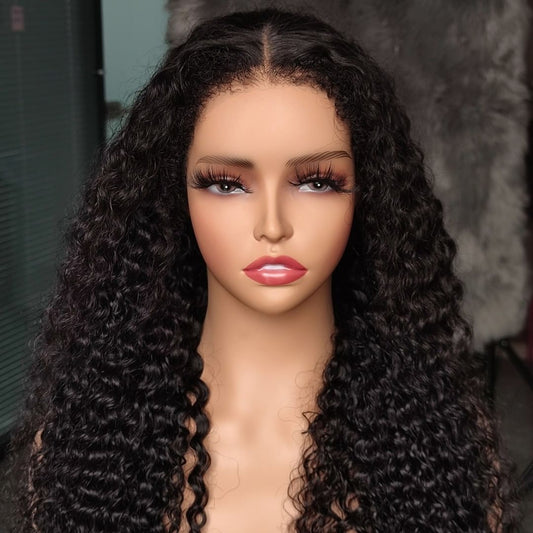 13x6 Curly Human Hair Wigs Kinky Curly Lace Frontal Wig for Women