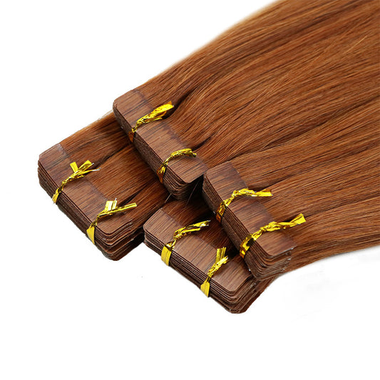 Tape In Human Hair Extensions 2.5g/pc #33 Silk Straight Hair Double Sides Seamless Invisible Adhesive Skin Weft