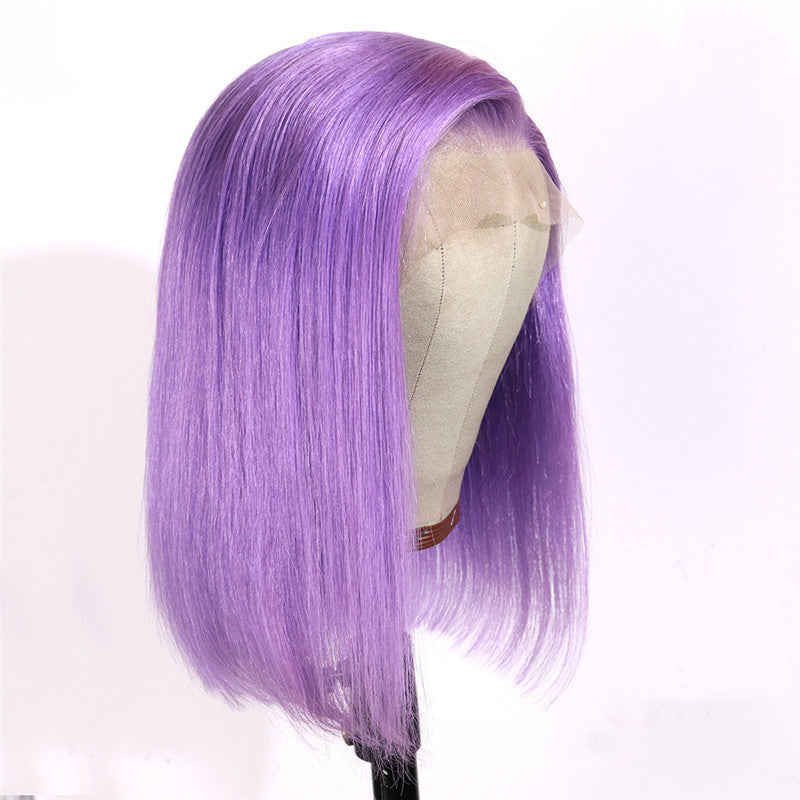Colored Short Bob 13x4 Lace Front Wigs For Women Human Hair Straight Transparent Lace Frontal Wig Brazilian Remy Hair 150