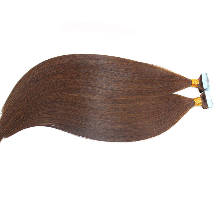 Tape In Human Hair Extensions 2.5g/pc #4 Straight Hair Extension Double Sides Seamless Invisible Adhesive Skin Weft