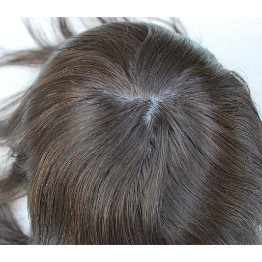 Silk base human hair sysmen for men customize toupee wig