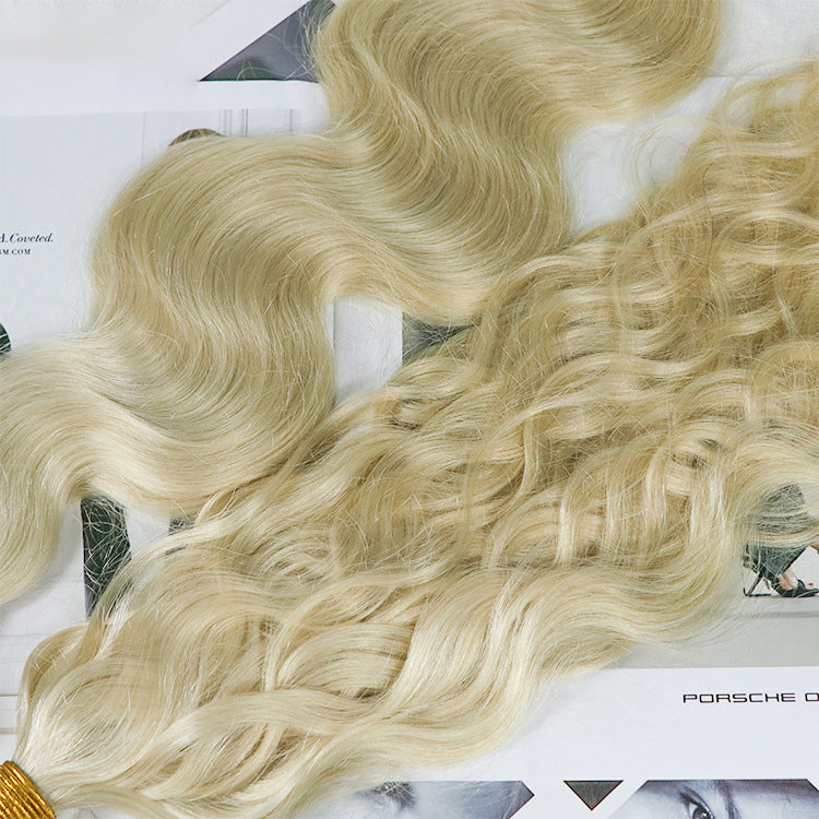 Invisible Hand Tied Extension Human Hair Weft Sew For White Woman 100% Human Hair Straight Hair Bundle