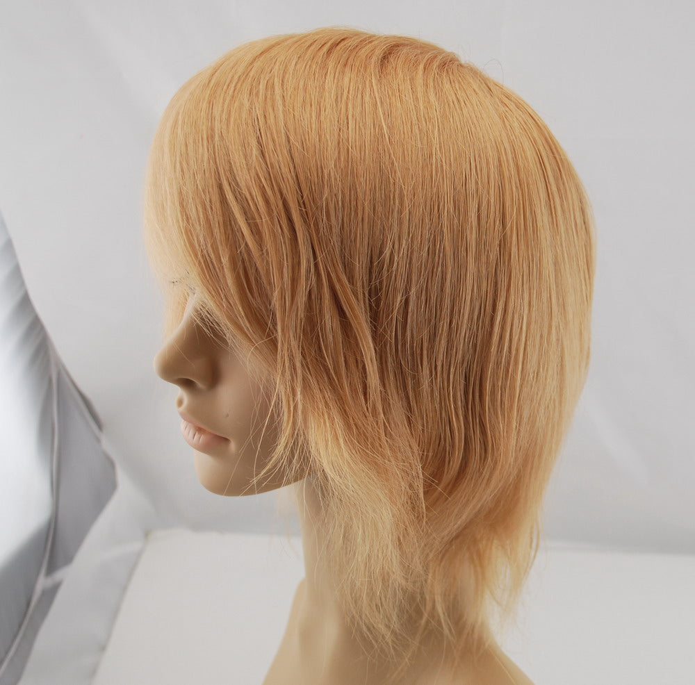 Customized wig for men&women mono with PU around 100% human hair