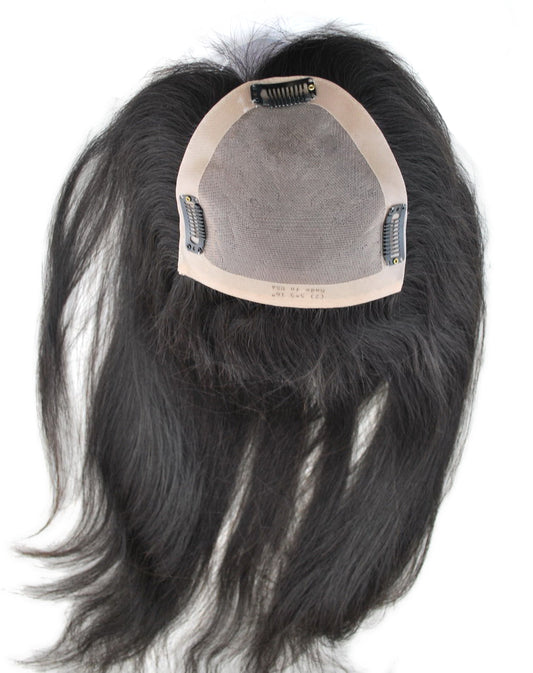 customizd topper mono with pu around topper for women 100% human hair women wig