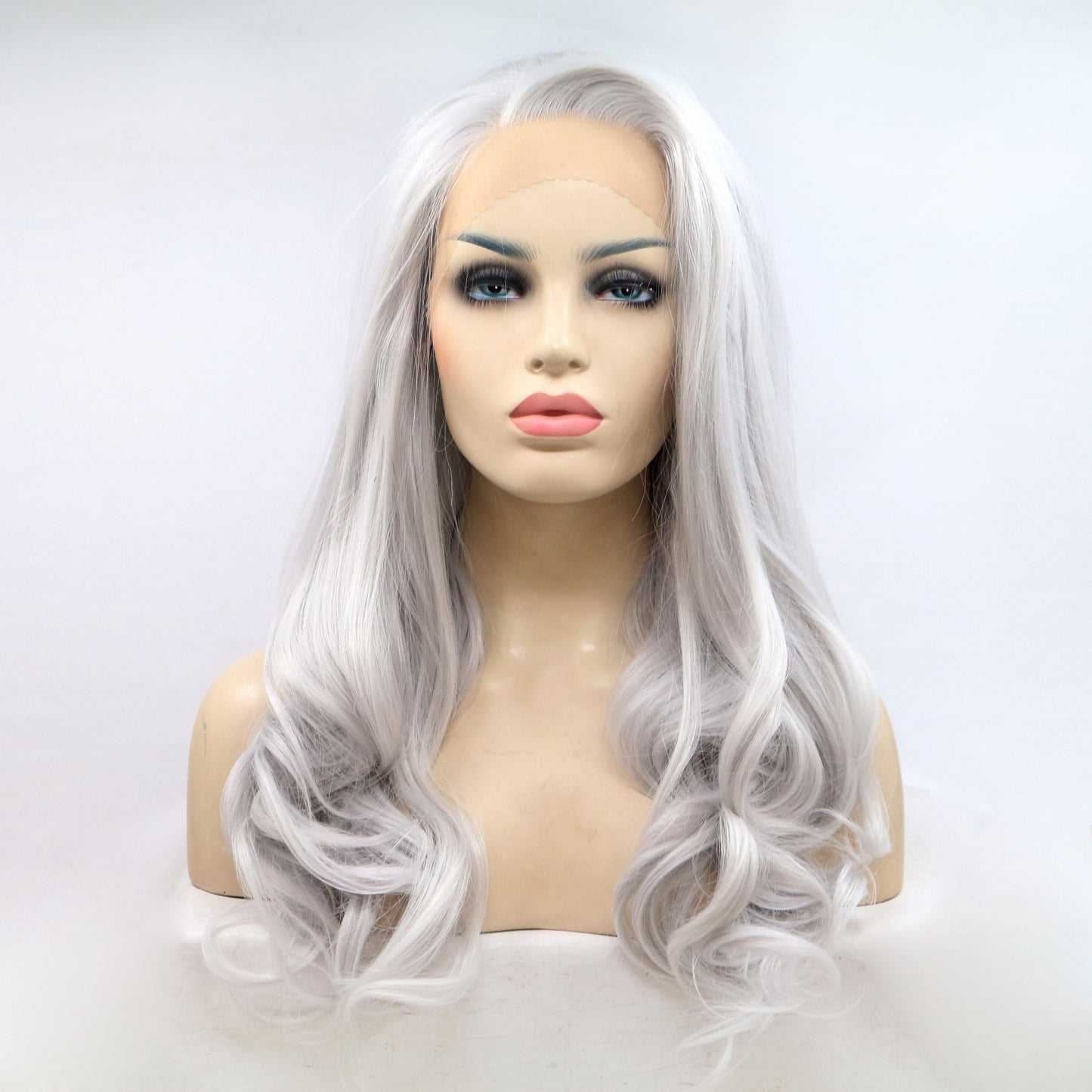 Synthetic Lace Front Wigs for Women White Fashion Wigs for Costume Party Halloween Supply