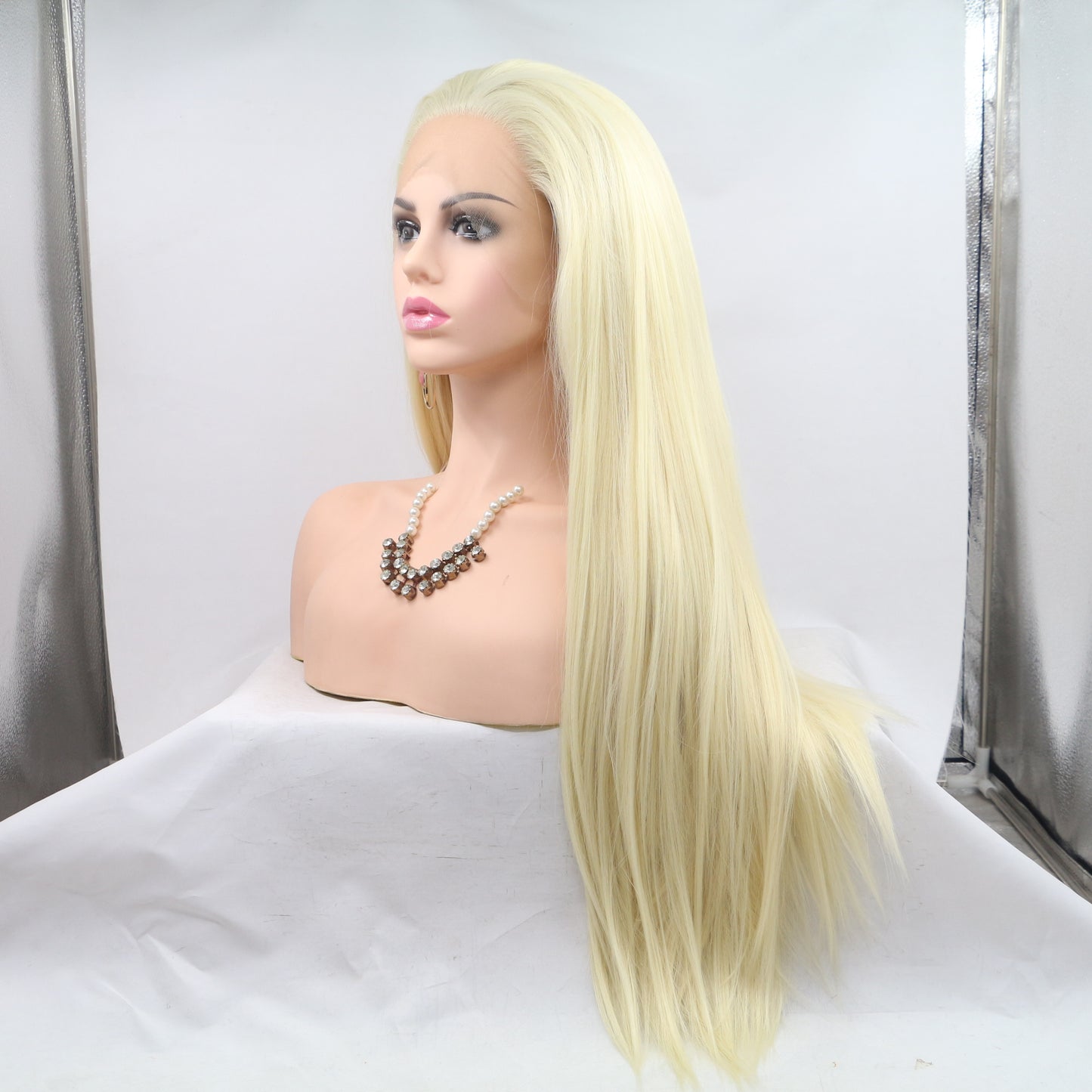 Blonde Lace Front Synthetic Wigs for Women Wigs for Party Costume Wigs Party Supply