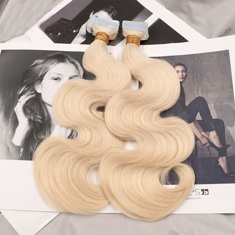 blonde tape hair extensions