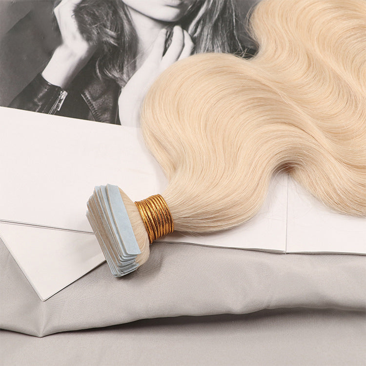 tape hair extensions blonde