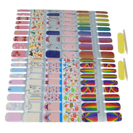 Full Cover Nail Stickers Wraps Self Adhesive Decor Stickers Manicure for Women Girls
